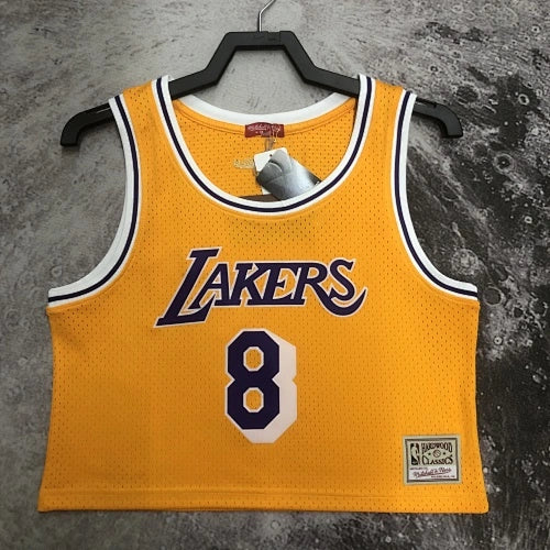 Kobe Bryant Los Angeles Lakers No.8 Throwback Crop Top Women's Jersey  Purple - View 25