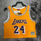 Kobe Bryant Los Angeles Lakers No.8 Throwback Crop Top Women's Jersey  Purple - View 26