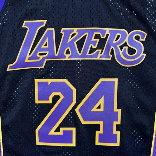 Kobe Bryant Los Angeles Lakers No.24 Throwback Crop Top Women's Jersey  - View 4