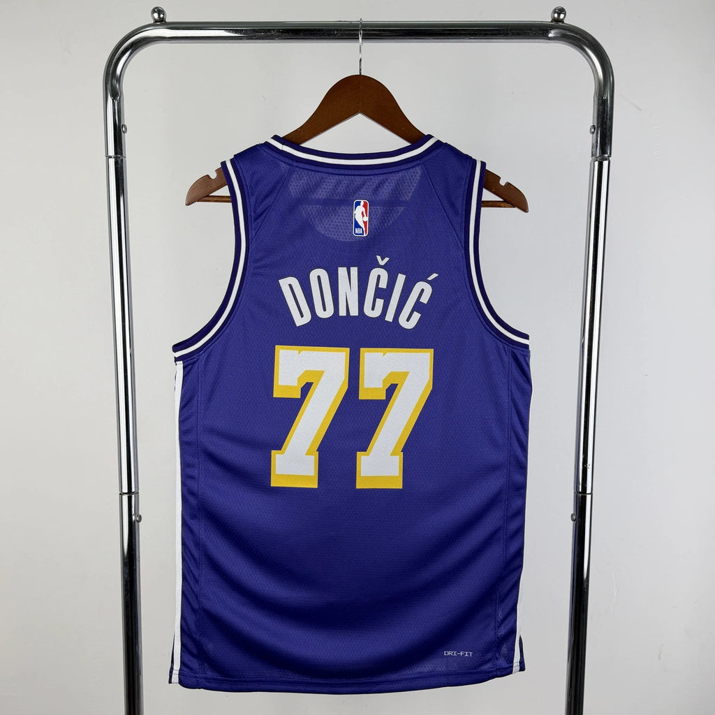 Luka Doncic No.77 Los Angeles Lakers Air Jordan Edition Jersey 2025-26 NBA Authentic Swingman Jersey - View 9