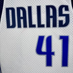 Dirk Nowitzki Dallas Mavericks No.41 Throwback Swingman Jersey 2010-11 - View 101