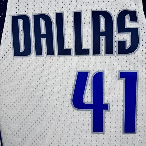 Dirk Nowitzki Dallas Mavericks No.41 Throwback Swingman Jersey 2010-11 - View 101
