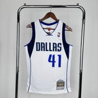 Dirk Nowitzki Dallas Mavericks No.41 Throwback Swingman Jersey 2010-11 - View 101