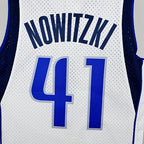 Dirk Nowitzki Dallas Mavericks No.41 Throwback Swingman Jersey 2010-11 - View 101