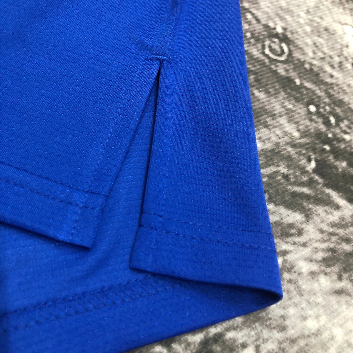 Mavericks Fabric Detail in Blue — Flatlay
