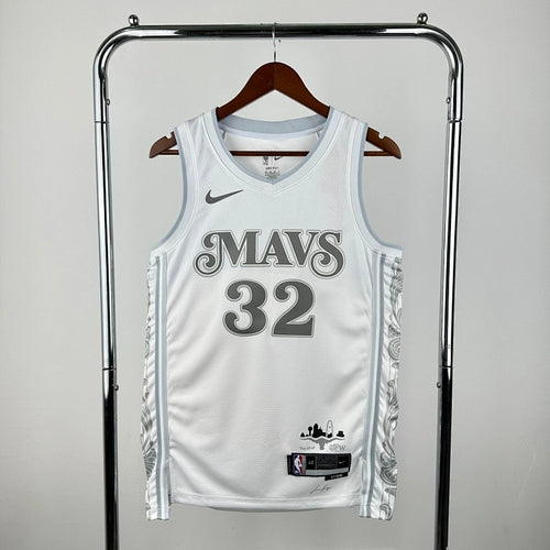 Mavericks FrontFull City Jersey in White Hanging 001