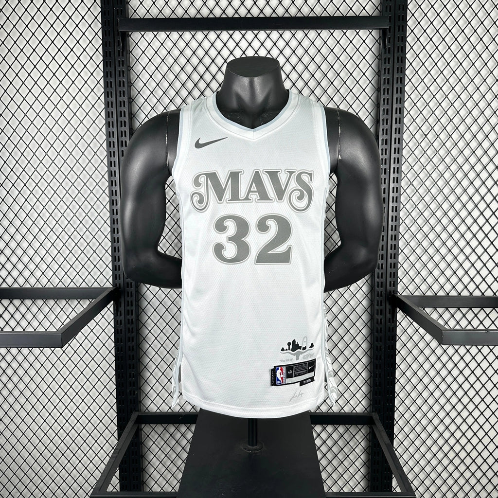 Mavericks FrontFull City Jersey in White Mannequin 003