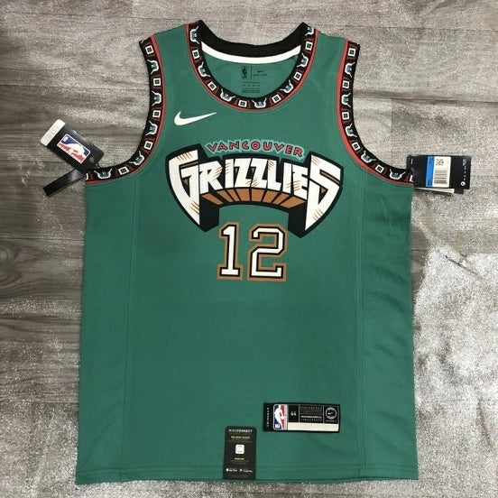 Men's Green Grizzlies #12 Jersey - View 001