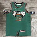 Men's Green Grizzlies #12 Jersey - View 002