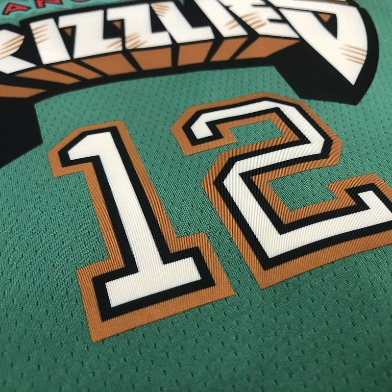Men's Green Grizzlies #12 Jersey - View 006