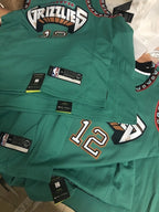 Men's Green Grizzlies #12 Jersey - View 013