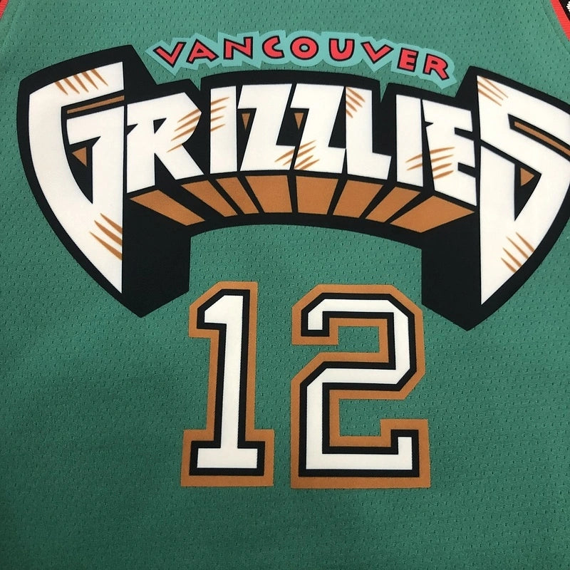 Men's Green Grizzlies #12 Jersey - View 014