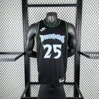 Derrick Rose No.25 Minnesota Timberwolves Throwback Jersey 2025-26 NBA Authentic Swingman Jersey - View 3