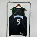 Anthony Edwards No.5 Minnesota Timberwolves Throwback Jersey 2025-26 NBA Authentic Swingman Jersey - View 1
