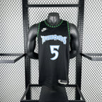 Anthony Edwards No.5 Minnesota Timberwolves Throwback Jersey 2025-26 NBA Authentic Swingman Jersey - View 2