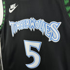 Anthony Edwards No.5 Minnesota Timberwolves Throwback Jersey 2025-26 NBA Authentic Swingman Jersey - View 3