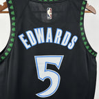 Anthony Edwards No.5 Minnesota Timberwolves Throwback Jersey 2025-26 NBA Authentic Swingman Jersey - View 5