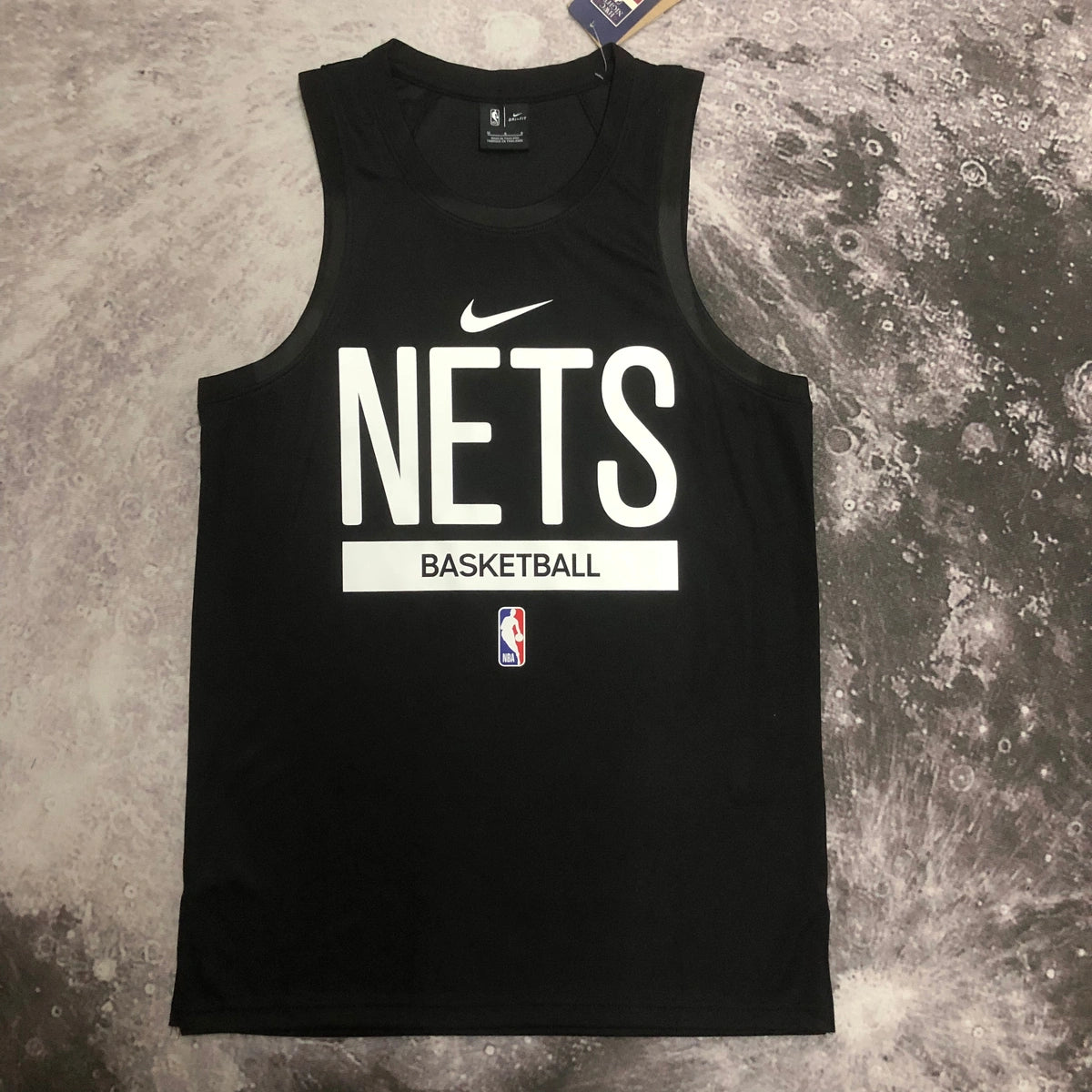 Nets Front Full View in Black — Flatlay