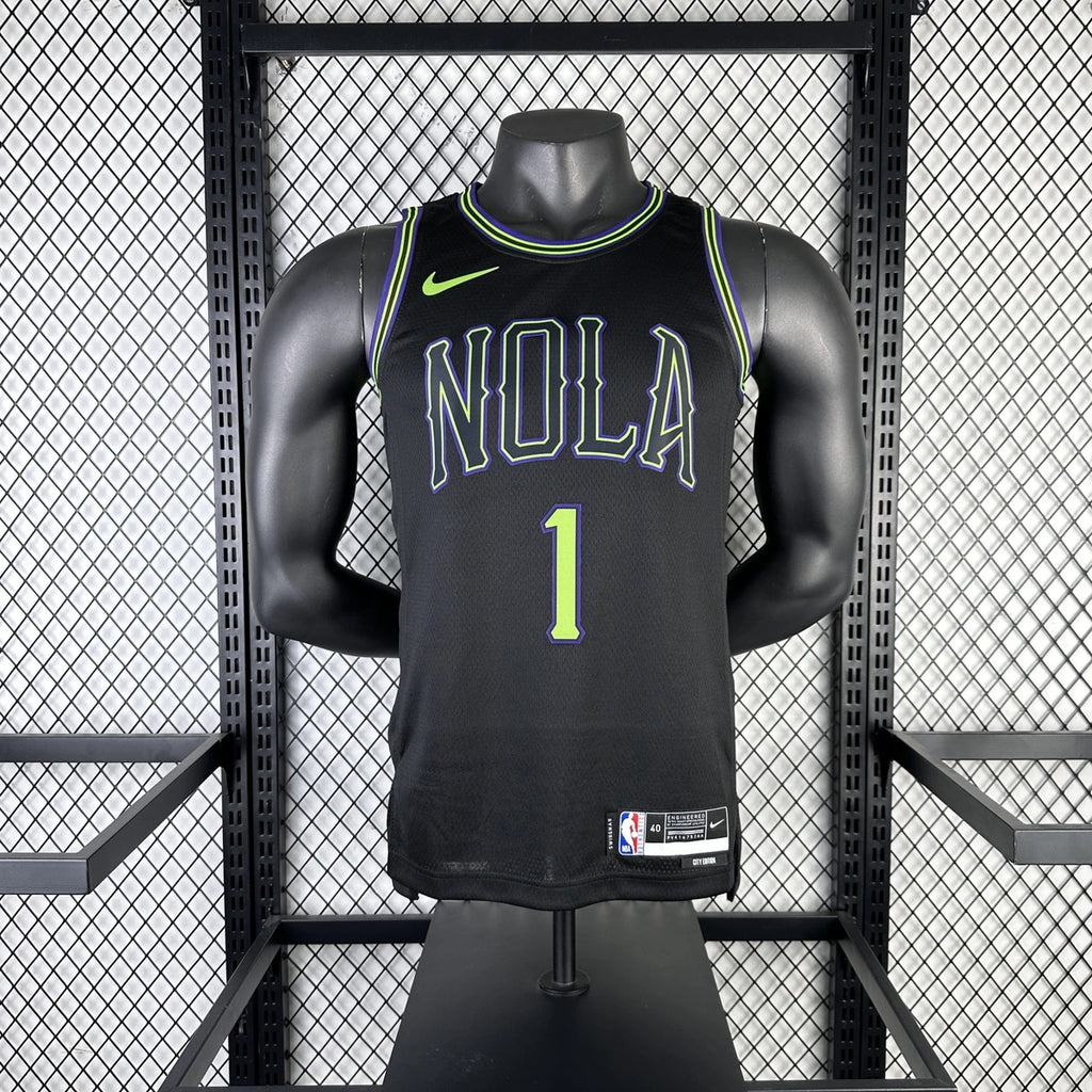 Zion Williamson No.1 New Orleans Pelicans City Edition Jersey 2025-26 NBA Authentic Swingman Jersey - View 3
