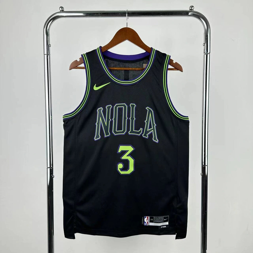 Jordan Poole No.3 New Orleans Pelicans City Edition Jersey 2025-26 NBA Authentic Swingman Jersey - View 1