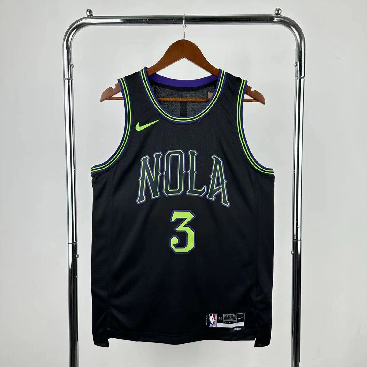 Jordan Poole No.3 New Orleans Pelicans City Edition Jersey 2025-26 NBA Authentic Swingman Jersey - View 1