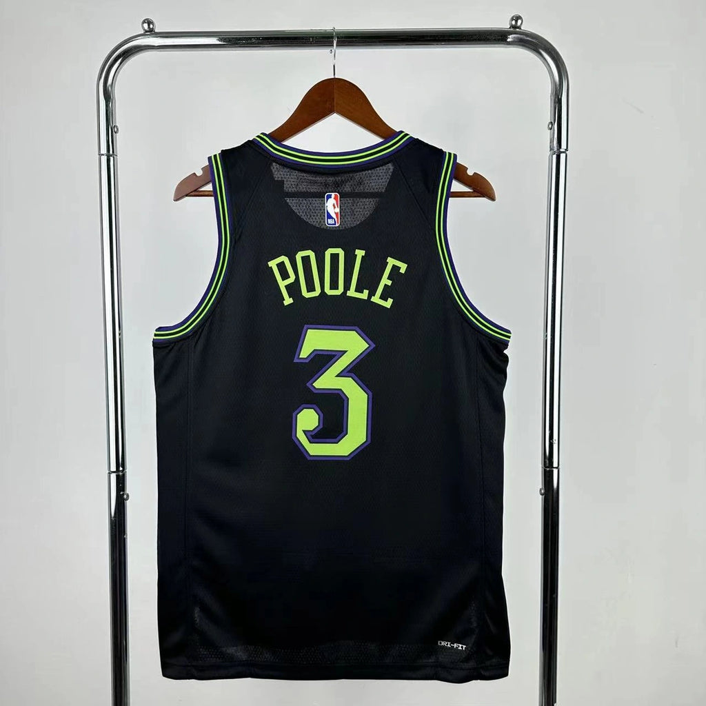 Jordan Poole No.3 New Orleans Pelicans City Edition Jersey 2025-26 NBA Authentic Swingman Jersey - View 2