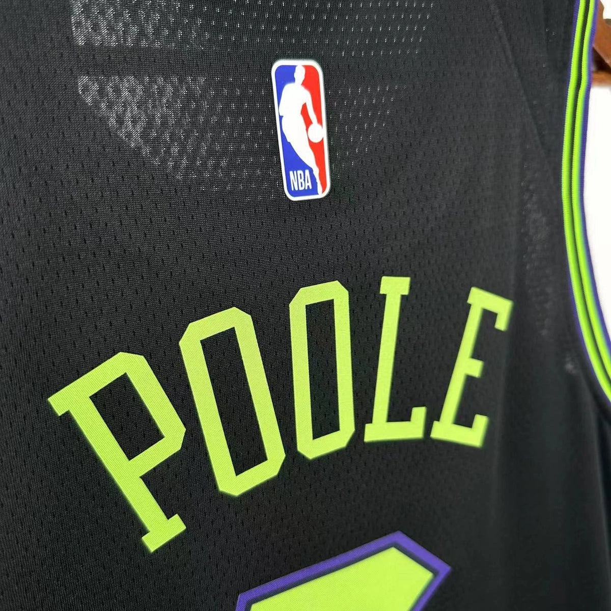 Jordan Poole No.3 New Orleans Pelicans City Edition Jersey 2025-26 NBA Authentic Swingman Jersey - View 7
