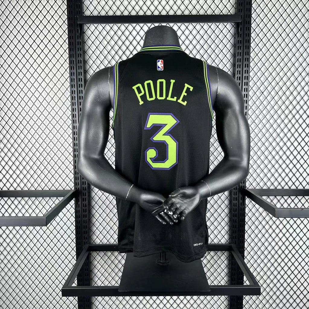Jordan Poole No.3 New Orleans Pelicans City Edition Jersey 2025-26 NBA Authentic Swingman Jersey - View 11