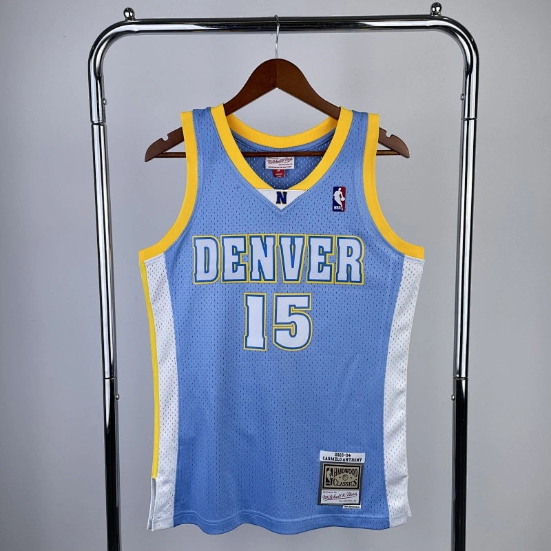 Carmelo Anthony Denver Nuggets No.15 Throwback Swingman Jersey 2003-04 - View 30