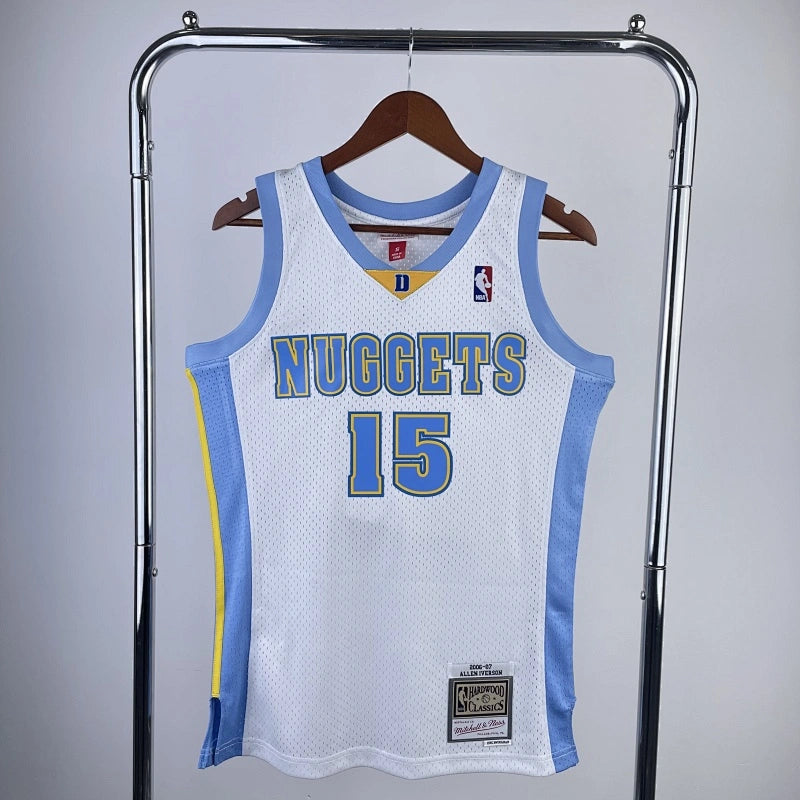 Carmelo Anthony Denver Nuggets No.15 Throwback Swingman Jersey 2003-04 - View 30