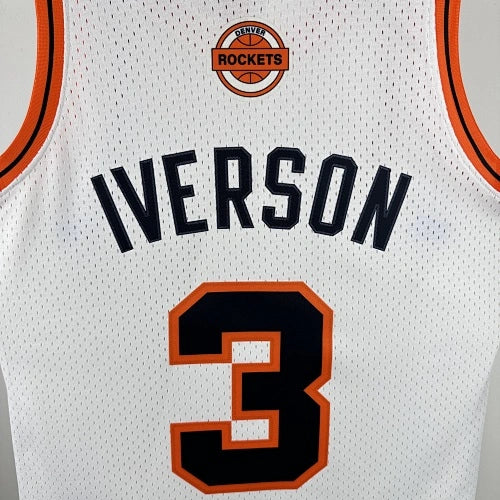 Allen Iverson Denver Nuggets No.3 Throwback ABA Retro Night Swingman Jersey 2006-07 - View 60