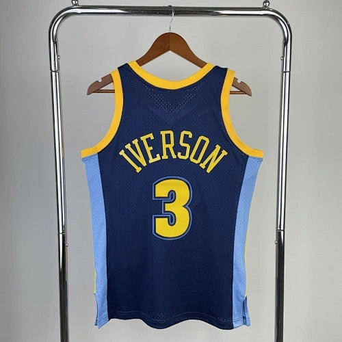 Allen Iverson Denver Nuggets No.3 Throwback Swingman Jersey 2006-07 Blue - View 60