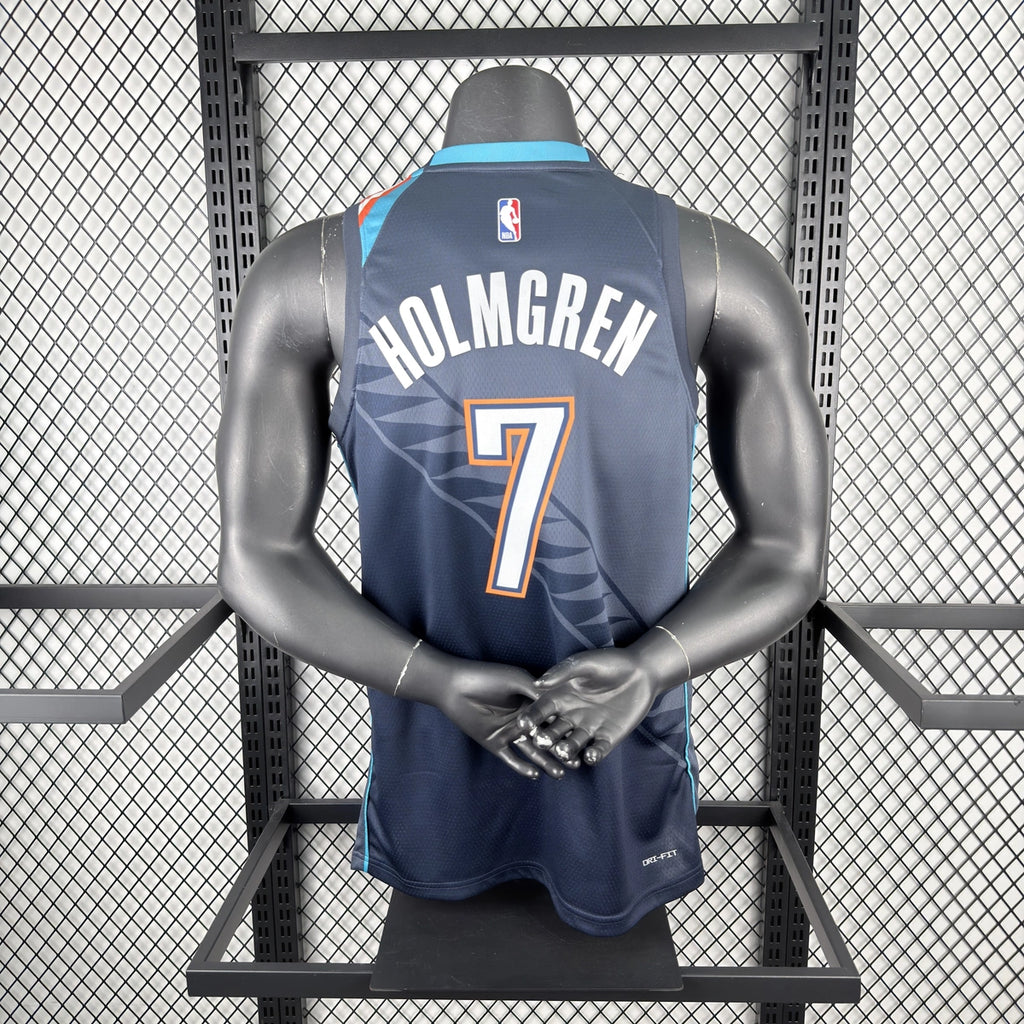 Chet Holmgren No.7 Oklahoma City Thunder City Edition Jersey 2025-26 NBA Authentic Swingman Jersey - View 3