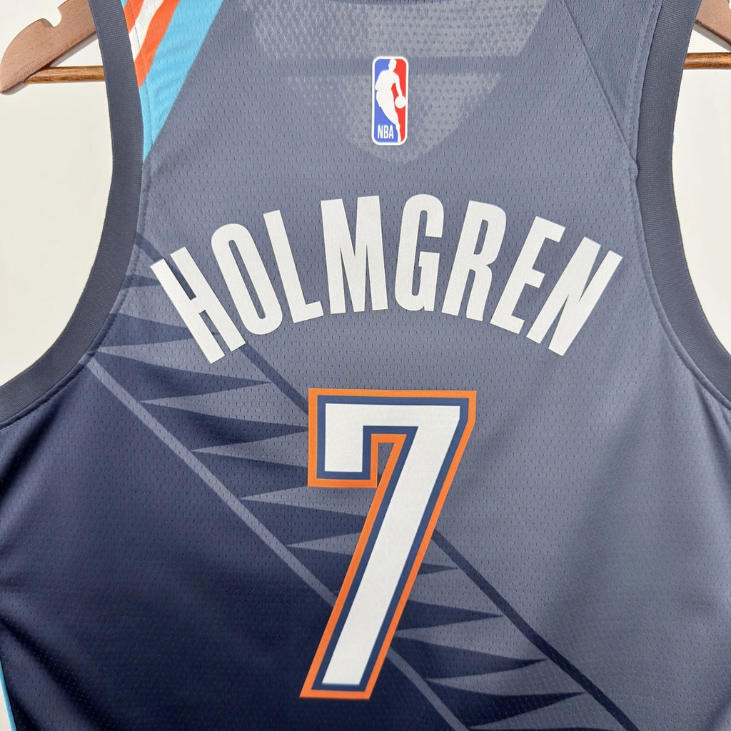 Chet Holmgren No.7 Oklahoma City Thunder City Edition Jersey 2025-26 NBA Authentic Swingman Jersey - View 5
