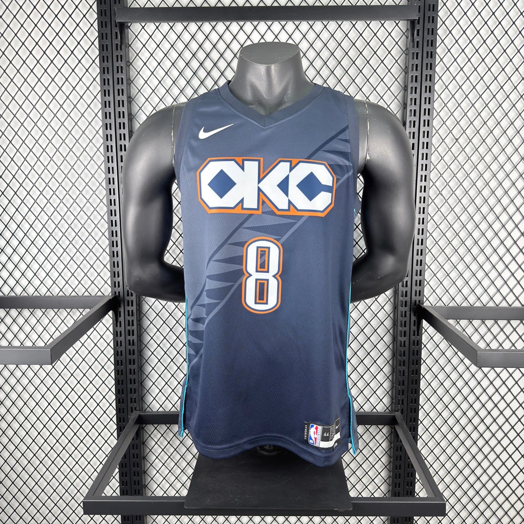 Jalen Williams No.8 Oklahoma City Thunder City Edition Jersey 2025-26 NBA Authentic Swingman Jersey - View 3