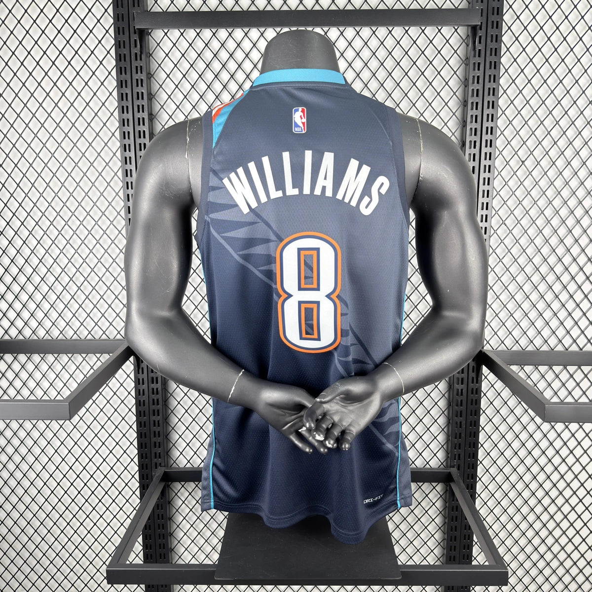 Jalen Williams No.8 Oklahoma City Thunder City Edition Jersey 2025-26 NBA Authentic Swingman Jersey - View 5