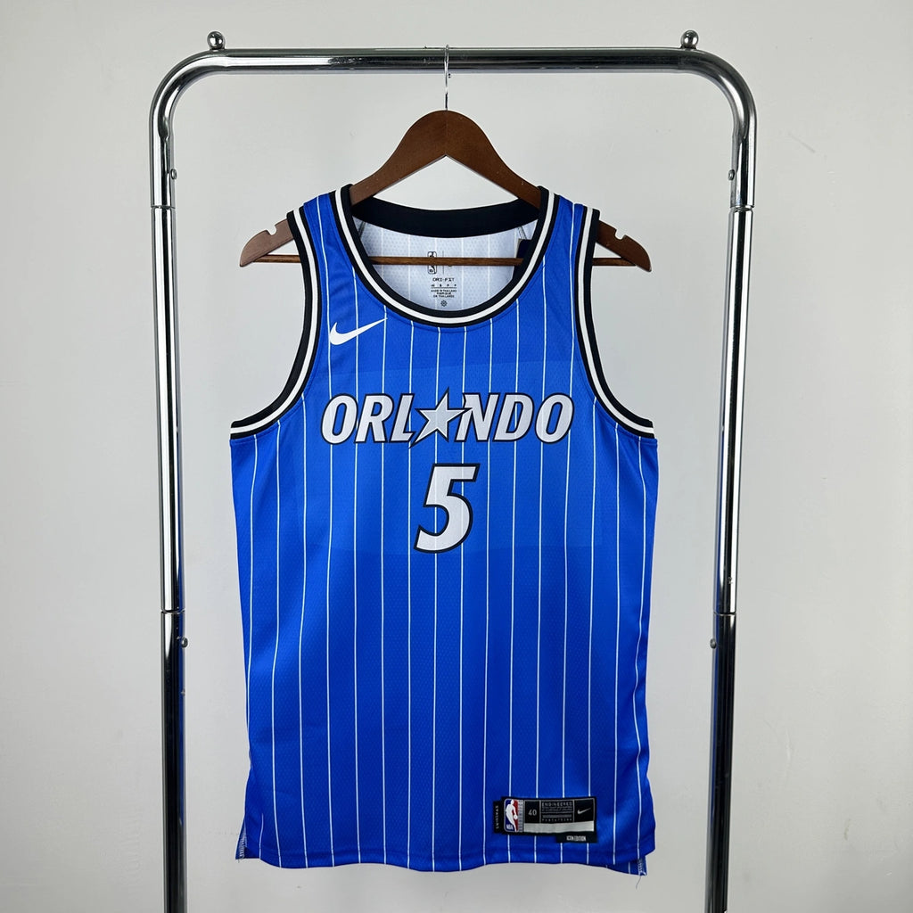 Paolo Banchero No.5 Orlando Magic Road Blue Jersey 2025-26 NBA Authentic Swingman Jersey - View 3
