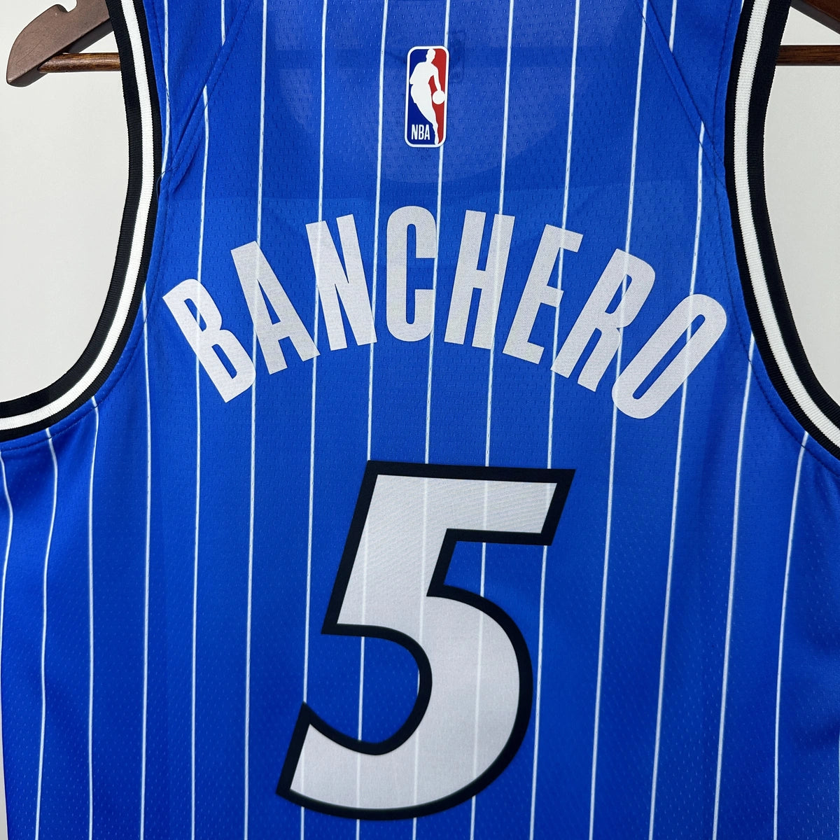 Paolo Banchero No.5 Orlando Magic Road Blue Jersey 2025-26 NBA Authentic Swingman Jersey - View 4