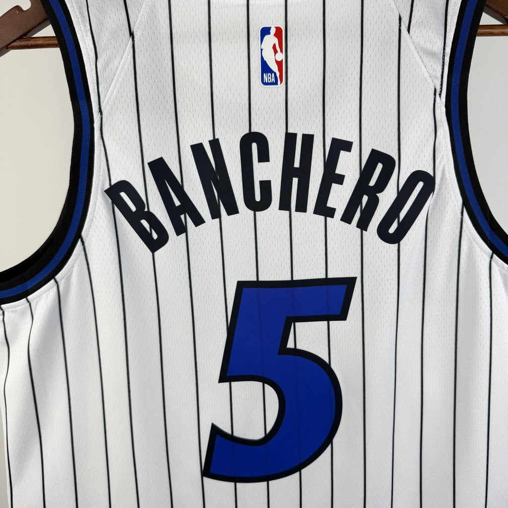 Paolo Banchero No.5 Orlando Magic Home White Jersey 2025-26 NBA Authentic Swingman Jersey - View 4