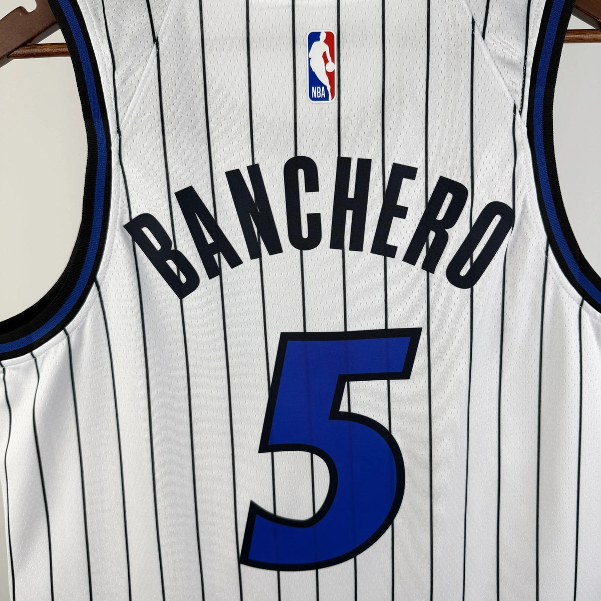 Paolo Banchero No.5 Orlando Magic Home White Jersey 2025-26 NBA Authentic Swingman Jersey - View 4