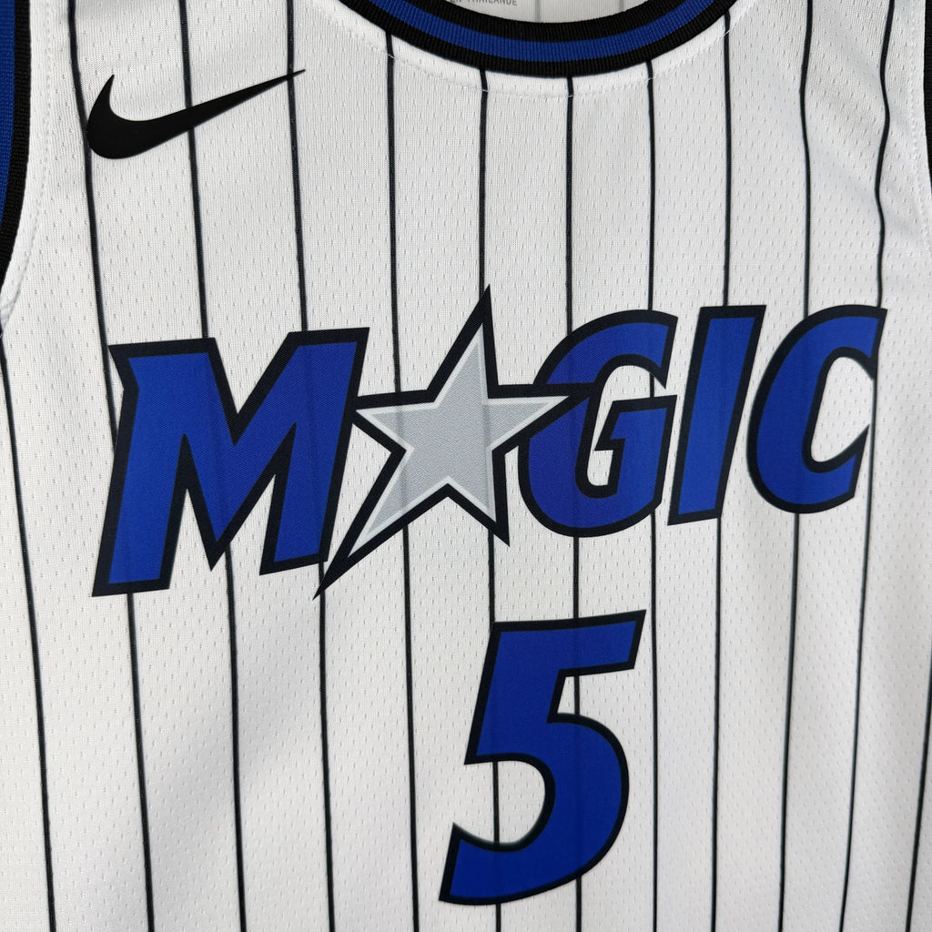 Paolo Banchero No.5 Orlando Magic Home White Jersey 2025-26 NBA Authentic Swingman Jersey - View 6