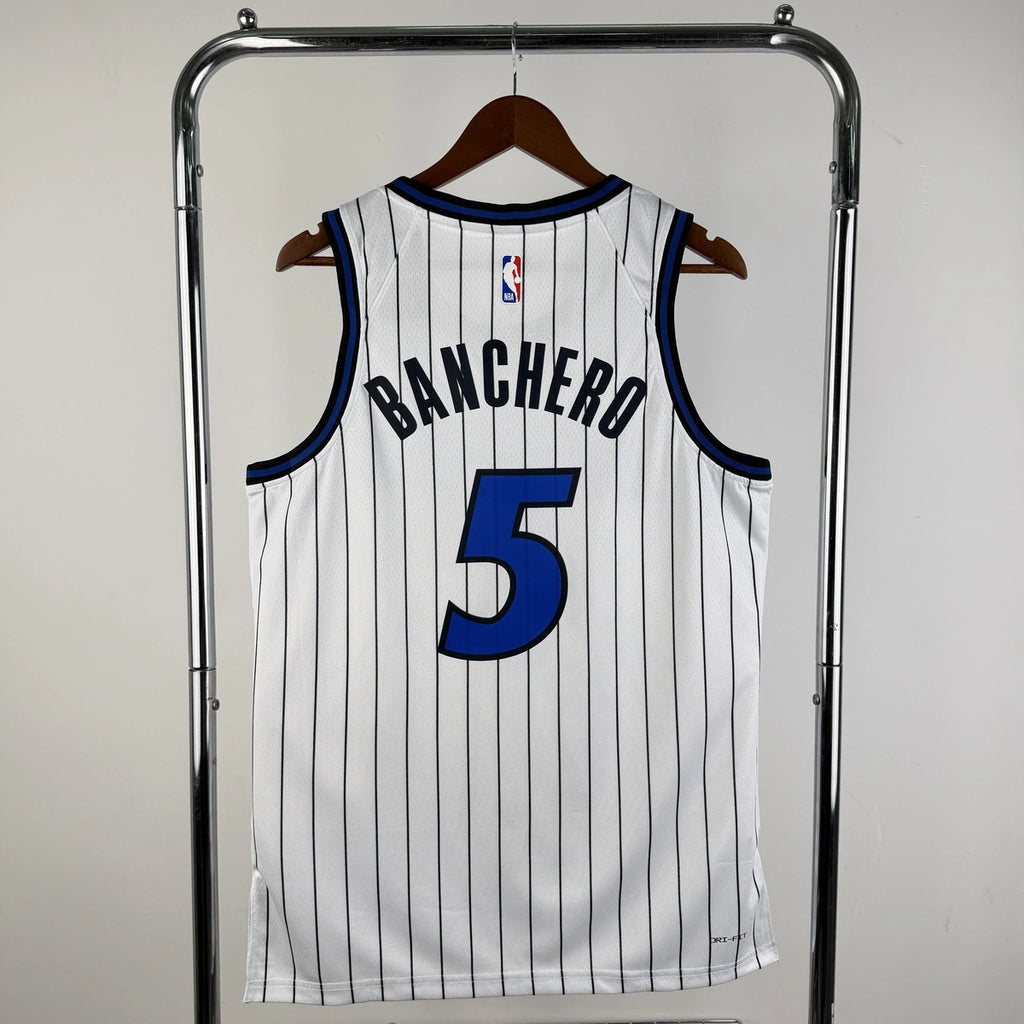 Paolo Banchero No.5 Orlando Magic Home White Jersey 2025-26 NBA Authentic Swingman Jersey - View 10