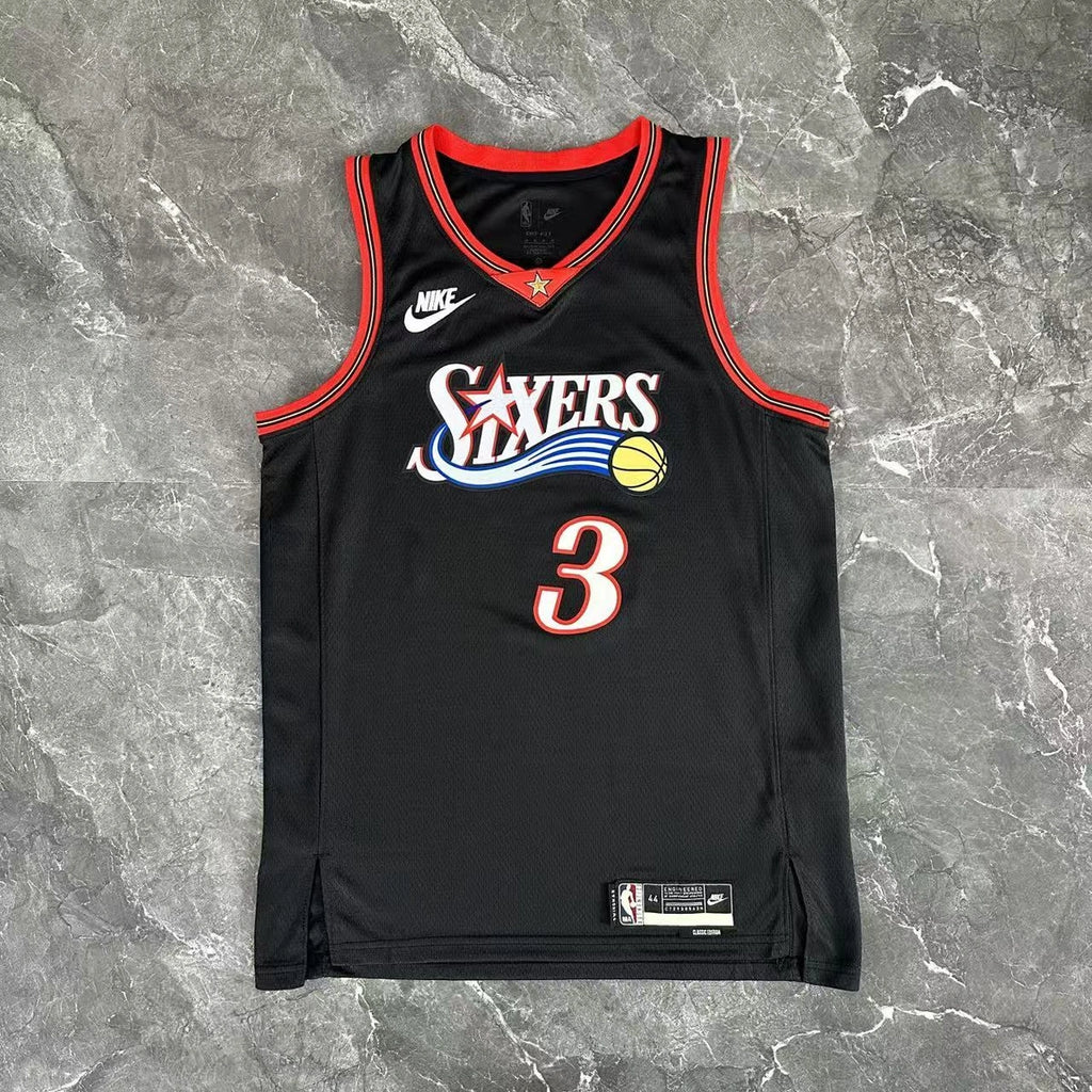 Allen Iverson No.3 Philadelphia 76ers Throwback Black Jersey 2025-26 NBA Authentic Swingman Jersey - View 10