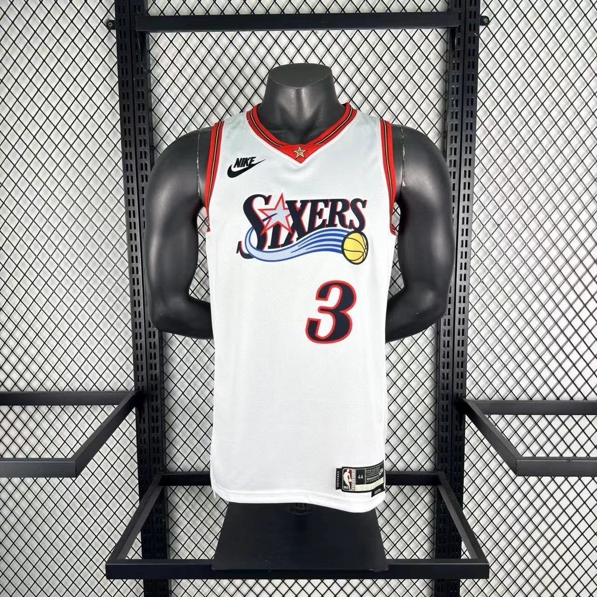 Allen Iverson No.3 Philadelphia 76ers Throwback White Jersey 2025-26 NBA Authentic Swingman Jersey - View 1