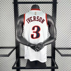 Allen Iverson No.3 Philadelphia 76ers Throwback White Jersey 2025-26 NBA Authentic Swingman Jersey - View 2