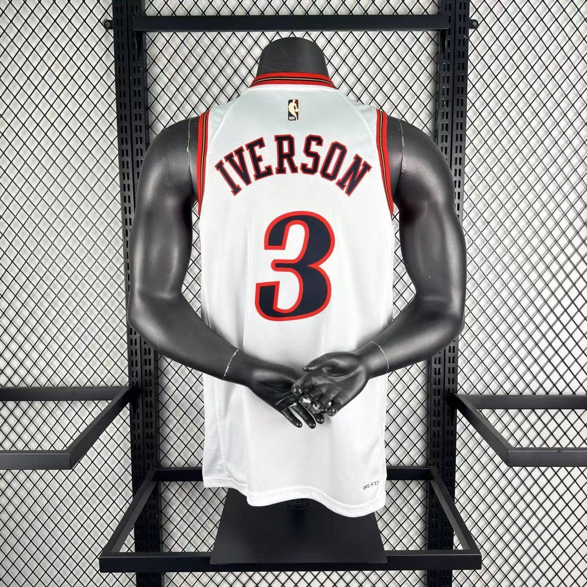 Allen Iverson No.3 Philadelphia 76ers Throwback White Jersey 2025-26 NBA Authentic Swingman Jersey - View 2