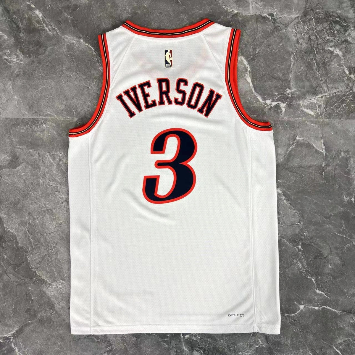 Allen Iverson No.3 Philadelphia 76ers Throwback White Jersey 2025-26 NBA Authentic Swingman Jersey - View 4