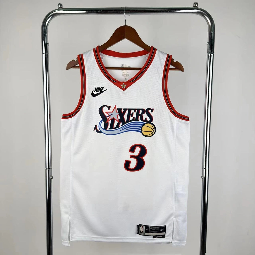 Allen Iverson No.3 Philadelphia 76ers Throwback White Jersey 2025-26 NBA Authentic Swingman Jersey - View 12