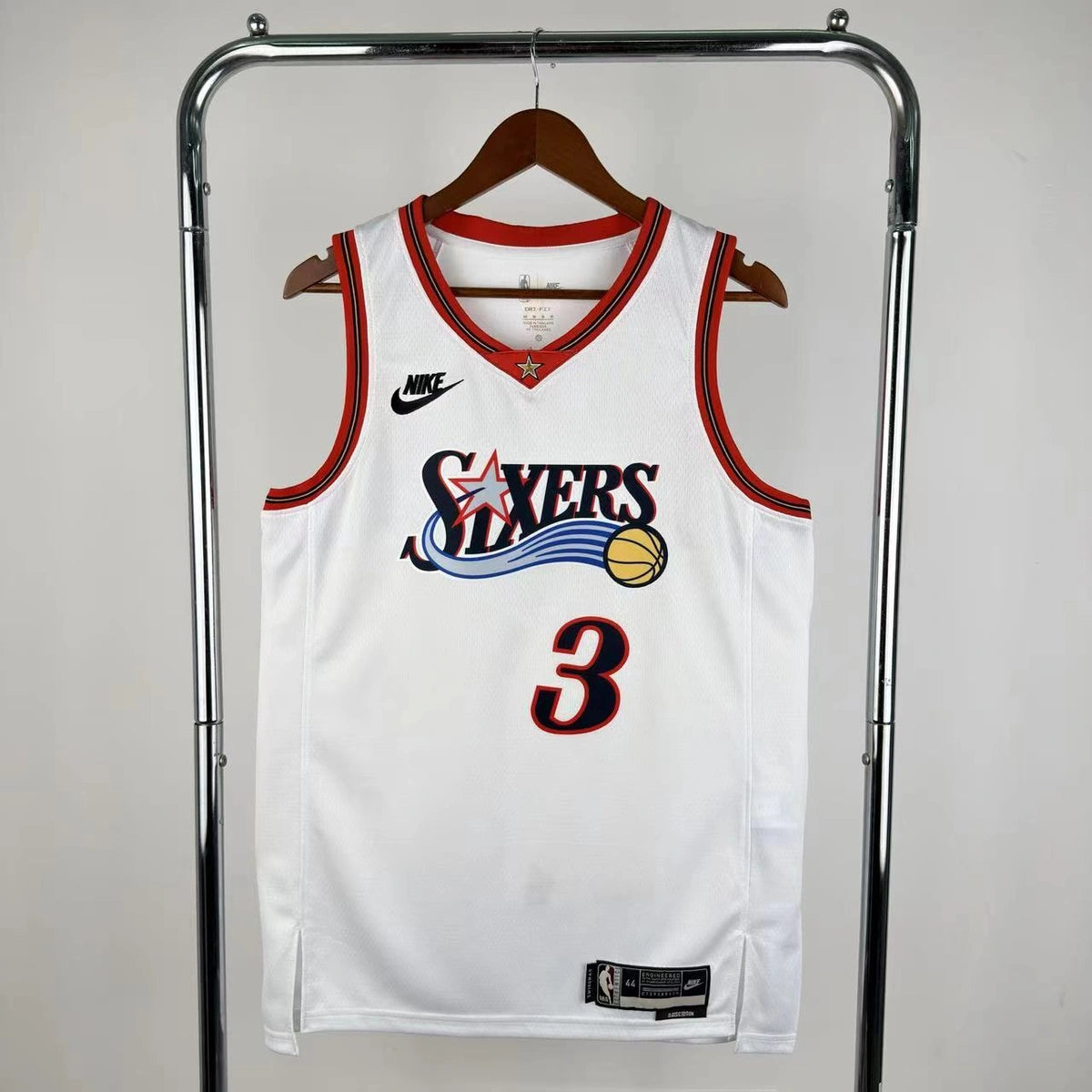 Allen Iverson No.3 Philadelphia 76ers Throwback White Jersey 2025-26 NBA Authentic Swingman Jersey - View 12