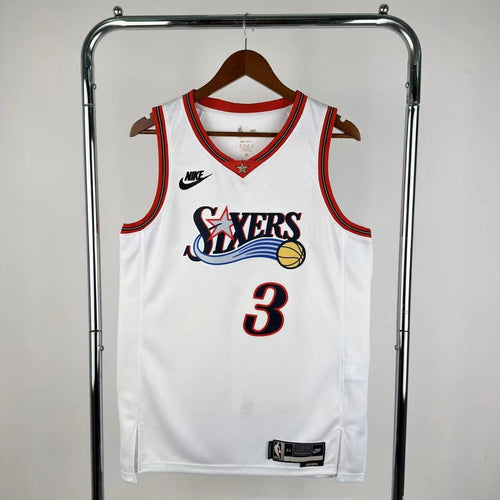 Allen Iverson No.3 Philadelphia 76ers Throwback White Jersey 2025-26 NBA Authentic Swingman Jersey - View 12